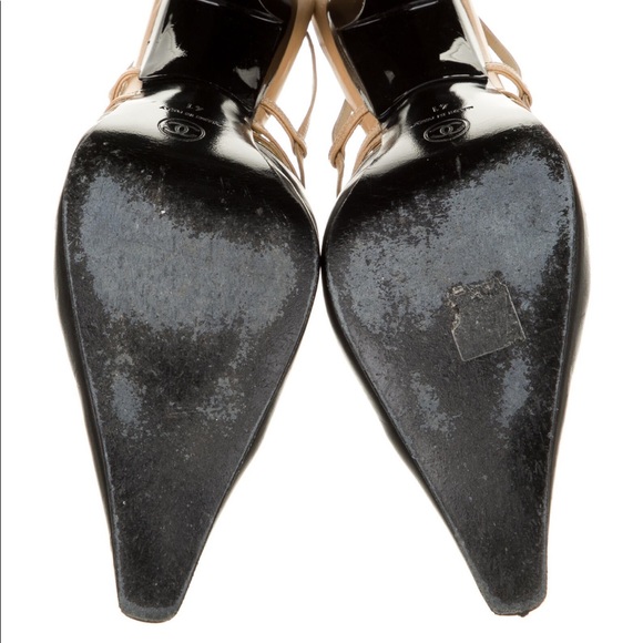 CHANEL 1999 sculptural slingback heels - Picture 5 of 5